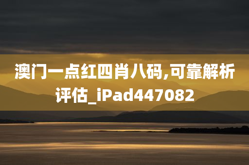 澳门一点红四肖八码,可靠解析评估_iPad447082