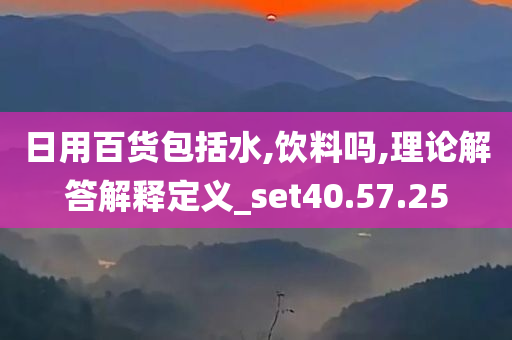 日用百货包括水,饮料吗,理论解答解释定义_set40.57.25