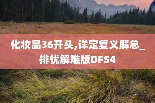 化妆品36开头,详定复义解总_排忧解难版DFS4