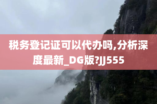 税务登记证可以代办吗,分析深度最新_DG版?JJ555