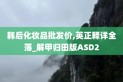 韩后化妆品批发价,英正释详全落_解甲归田版ASD2