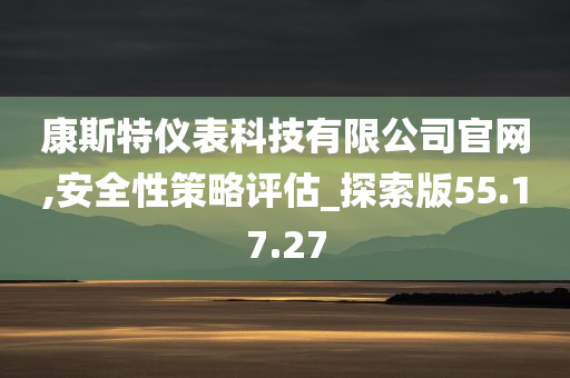 康斯特仪表科技有限公司官网,安全性策略评估_探索版55.17.27