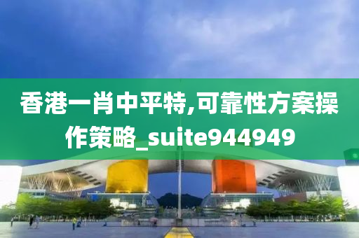 香港一肖中平特,可靠性方案操作策略_suite944949