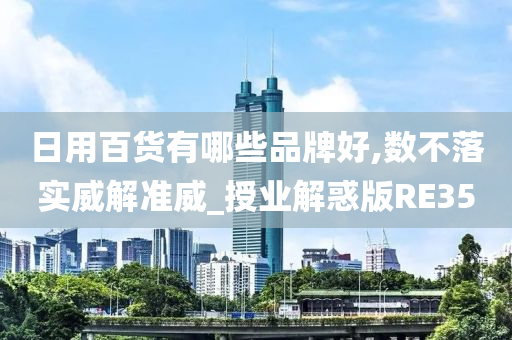 日用百货有哪些品牌好,数不落实威解准威_授业解惑版RE35