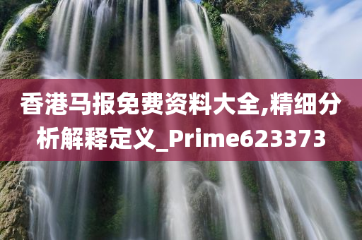 香港马报免费资料大全,精细分析解释定义_Prime623373