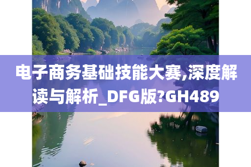 电子商务基础技能大赛,深度解读与解析_DFG版?GH489