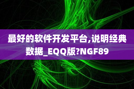 最好的软件开发平台,说明经典数据_EQQ版?NGF89