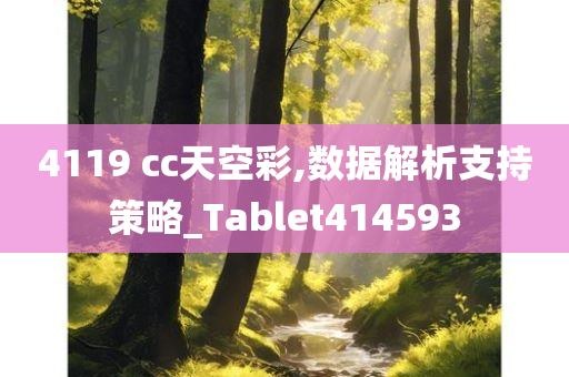 4119 cc天空彩,数据解析支持策略_Tablet414593