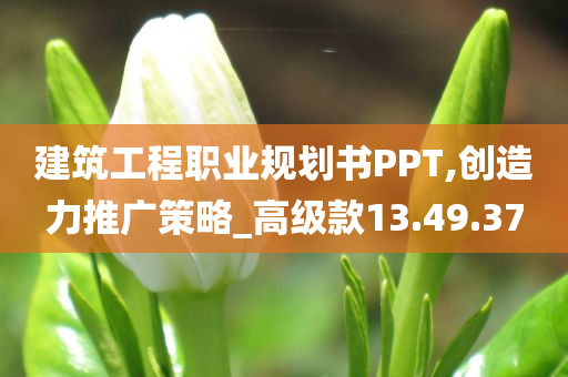 建筑工程职业规划书PPT,创造力推广策略_高级款13.49.37