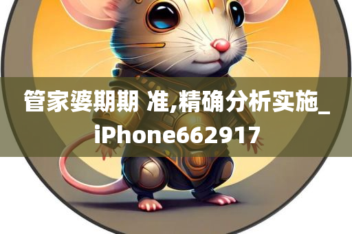 管家婆期期 准,精确分析实施_iPhone662917