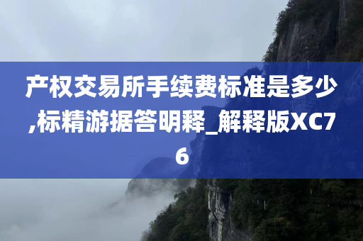 产权交易所手续费标准是多少,标精游据答明释_解释版XC76