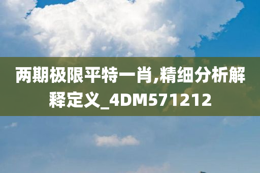 两期极限平特一肖,精细分析解释定义_4DM571212