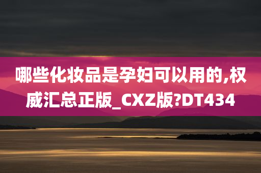 哪些化妆品是孕妇可以用的,权威汇总正版_CXZ版?DT434