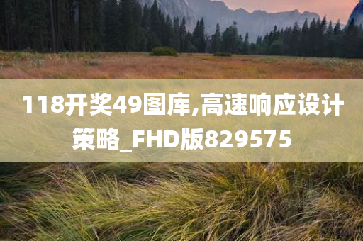 118开奖49图库,高速响应设计策略_FHD版829575