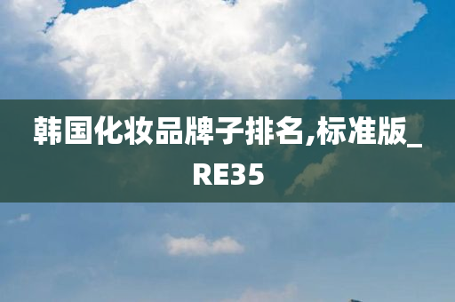 韩国化妆品牌子排名,标准版_RE35