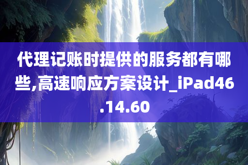 代理记账时提供的服务都有哪些,高速响应方案设计_iPad46.14.60