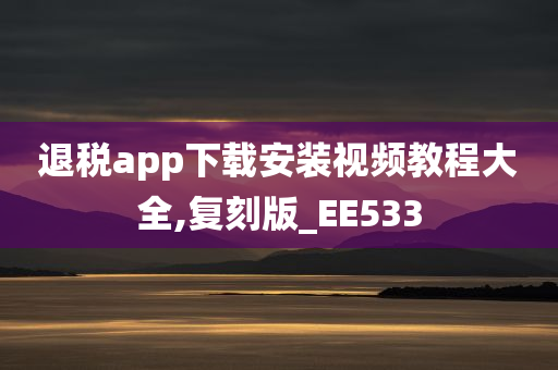 退税APP教程