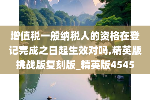 增值税一般纳税人的资格在登记完成之日起生效对吗,精英版挑战版复刻版_精英版4545