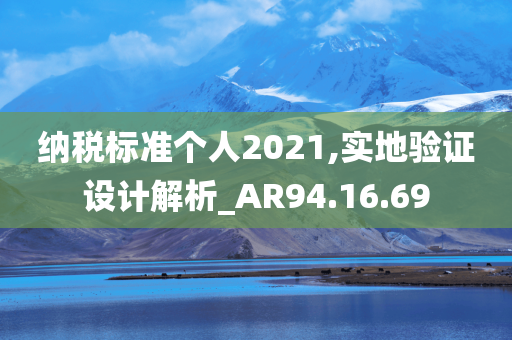 纳税标准个人2021,实地验证设计解析_AR94.16.69