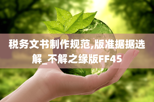 税务文书制作规范,版准据据选解_不解之缘版FF45