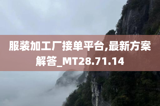 服装加工厂接单平台,最新方案解答_MT28.71.14