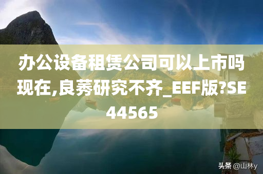 办公设备租赁公司可以上市吗现在,良莠研究不齐_EEF版?SE44565