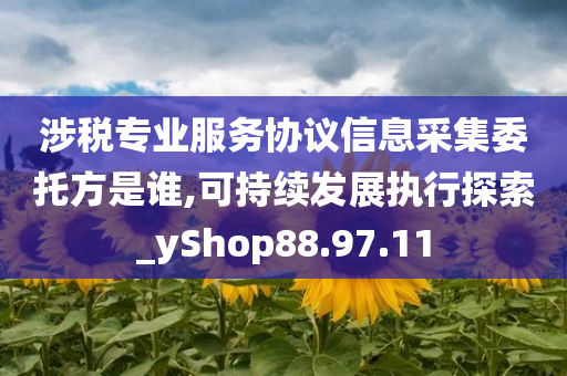 涉税专业服务协议信息采集委托方是谁,可持续发展执行探索_yShop88.97.11