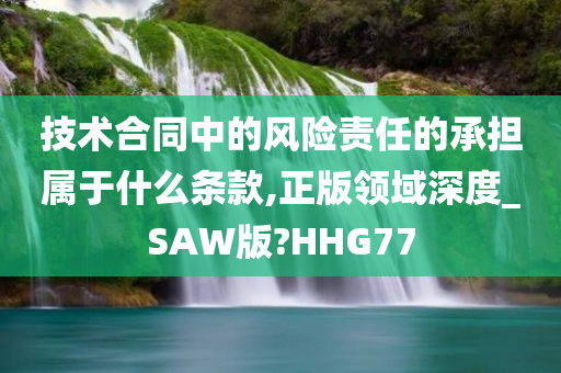 技术合同中的风险责任的承担属于什么条款,正版领域深度_SAW版?HHG77