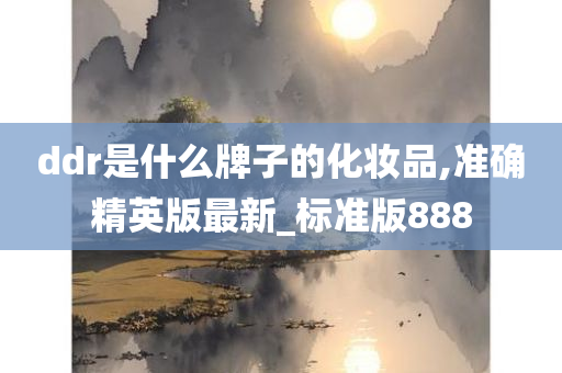 ddr是什么牌子的化妆品,准确精英版最新_标准版888