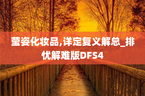 莹姿化妆品,详定复义解总_排忧解难版DFS4