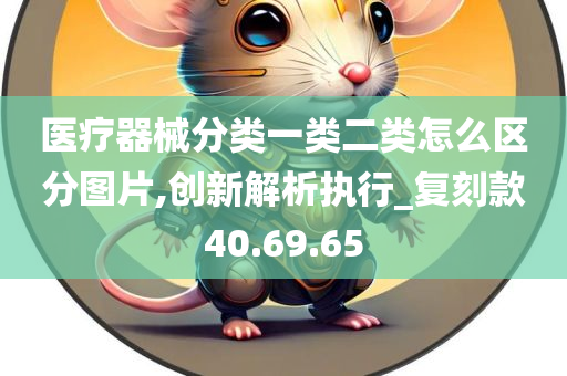 医疗器械分类一类二类怎么区分图片,创新解析执行_复刻款40.69.65