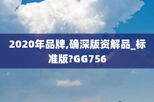 2020年品牌,确深版资解品_标准版?GG756