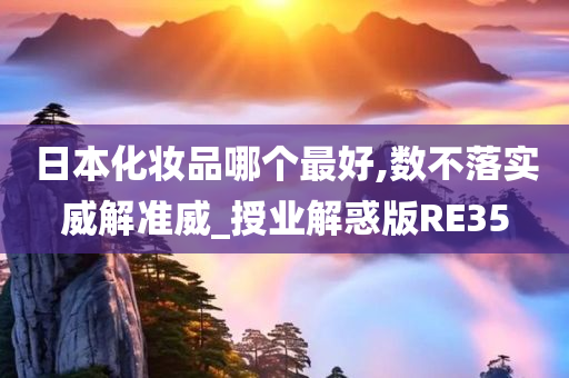 日本化妆品哪个最好,数不落实威解准威_授业解惑版RE35