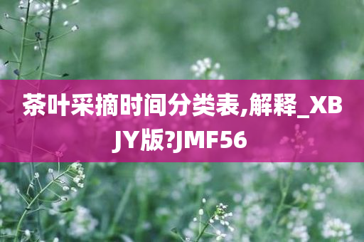 茶叶采摘时间分类表,解释_XBJY版?JMF56