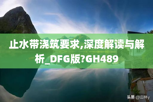 止水带浇筑要求,深度解读与解析_DFG版?GH489