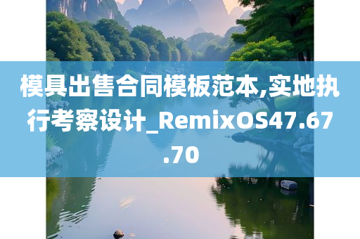 模具出售合同模板范本,实地执行考察设计_RemixOS47.67.70