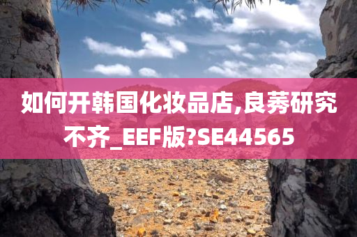 如何开韩国化妆品店,良莠研究不齐_EEF版?SE44565