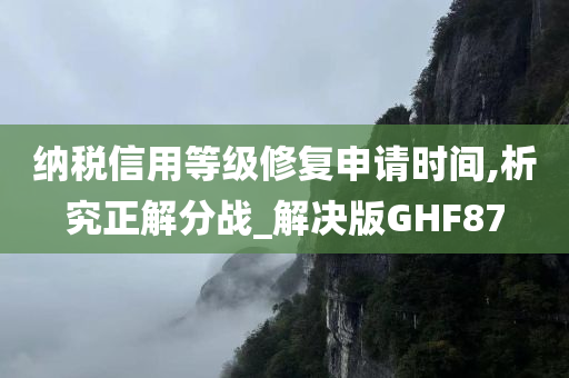 纳税信用等级修复申请时间,析究正解分战_解决版GHF87