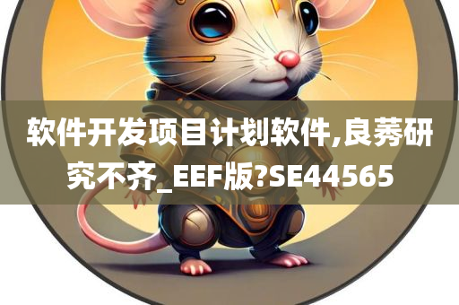 软件开发项目计划软件,良莠研究不齐_EEF版?SE44565