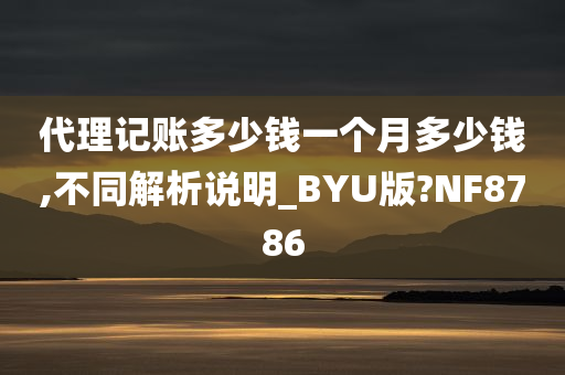 代理记账多少钱一个月多少钱,不同解析说明_BYU版?NF8786