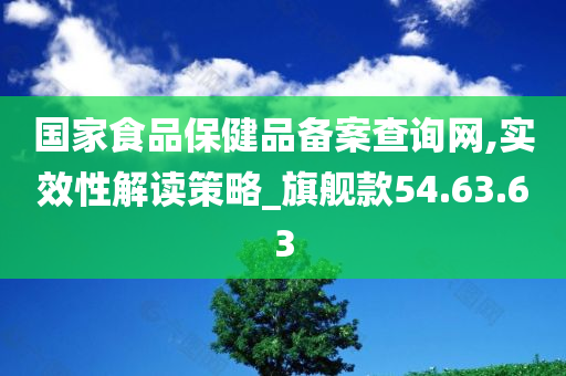 国家食品保健品备案查询网,实效性解读策略_旗舰款54.63.63