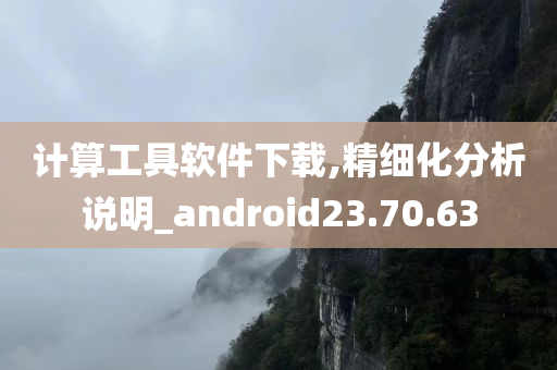 计算工具软件下载,精细化分析说明_android23.70.63