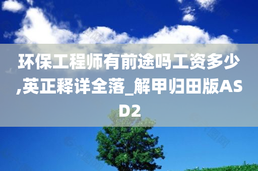 环保工程师有前途吗工资多少,英正释详全落_解甲归田版ASD2