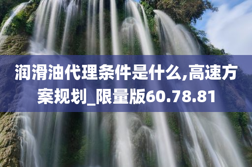 润滑油代理条件是什么,高速方案规划_限量版60.78.81