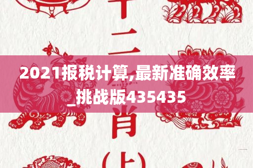 2021报税计算,最新准确效率_挑战版435435