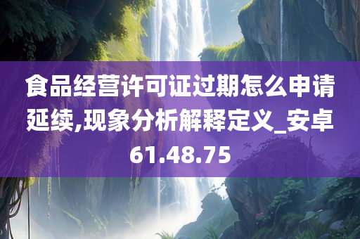 食品经营许可证过期怎么申请延续,现象分析解释定义_安卓61.48.75