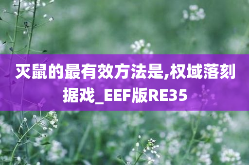 灭鼠的最有效方法是,权域落刻据戏_EEF版RE35