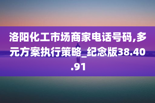 洛阳化工市场商家电话号码,多元方案执行策略_纪念版38.40.91