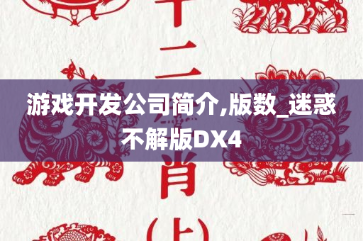 游戏开发公司简介,版数_迷惑不解版DX4