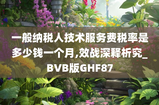 一般纳税人技术服务费税率是多少钱一个月,效战深释析究_BVB版GHF87